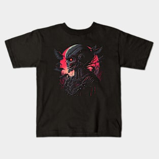 Design of skull alien Kids T-Shirt